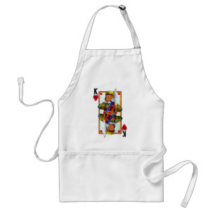 Teddy Bear King of Hearts Adult Apron