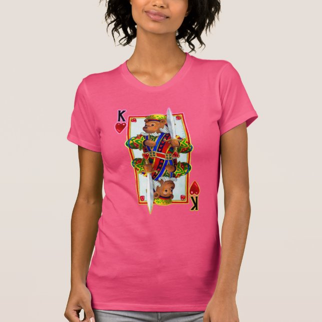 Teddy Bear King of Hearts T-Shirt (Front)