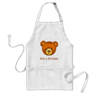Teddy Bear Kitchen Apron ~ Custom Name