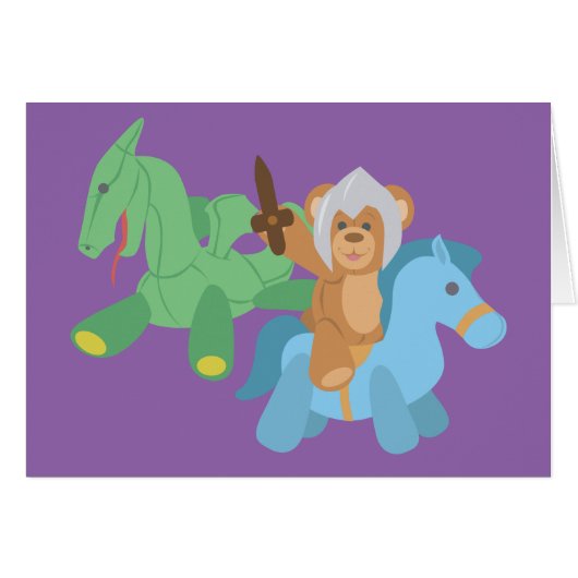 Teddy Bear Knight Cards (Front Horizontal)