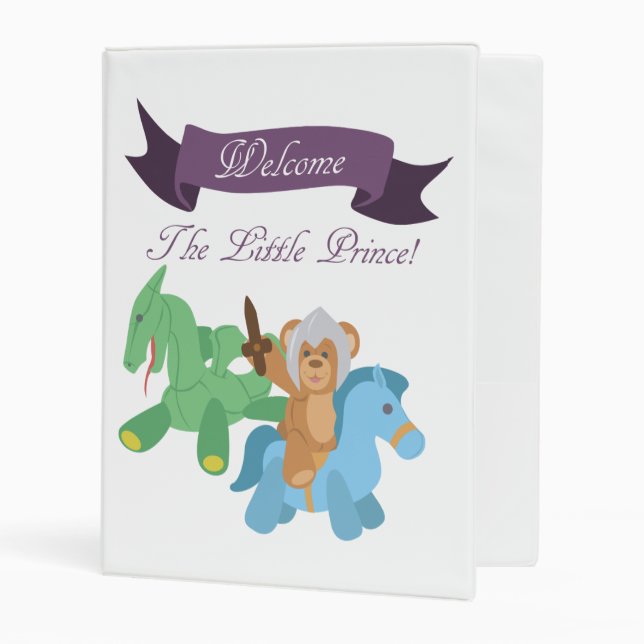 Teddy Bear Knight Mini Binder (Front/Inside)