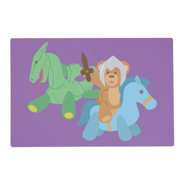 Teddy Bear Knight Placemat (Front)