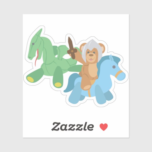 Teddy Bear Knight Sticker (Sheet)