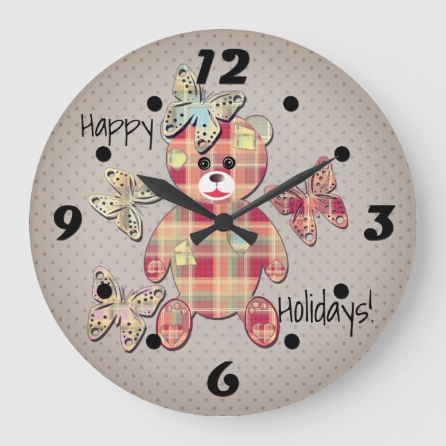 Teddy bear large clock (Front)