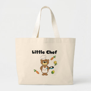 Teddy Bear Little Chef Large Tote Bag