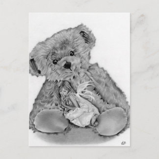 Teddy Bear Little Fairy Postcard