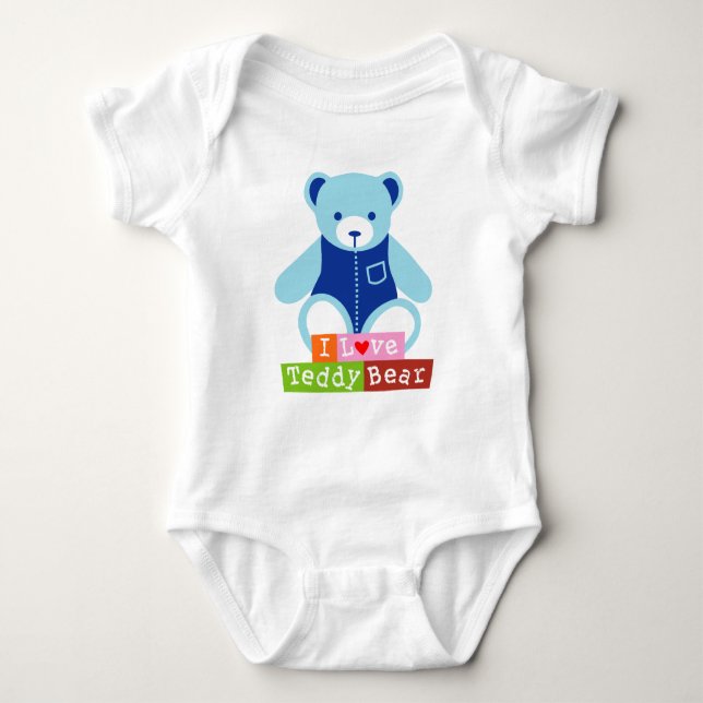 Teddy Bear Love Baby Bodysuit (Front)
