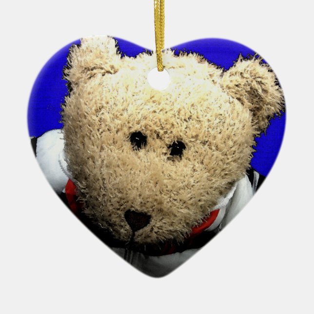 Teddy Bear Love Christmas Ornament (Front)