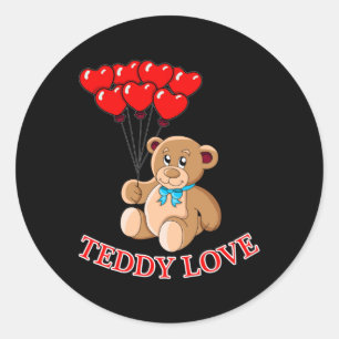 Teddy Bear Love Cute Baby Animal Cuddle Gift Idea Classic Round Sticker
