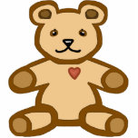 Teddy bear love cutout<br><div class="desc">Lovely teddy bear wearing a heart</div>