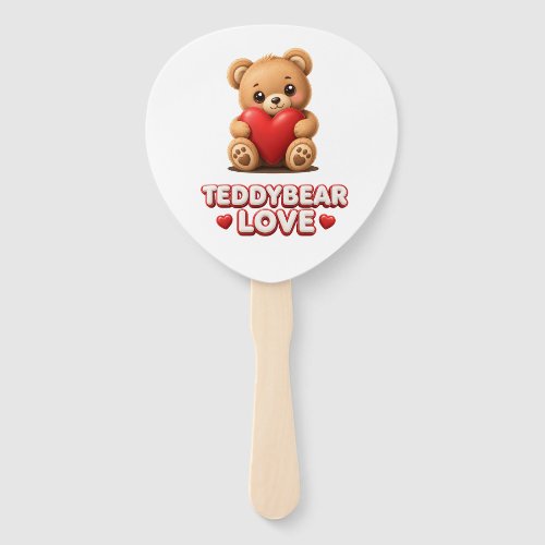 Teddy bear Love Hand Fan