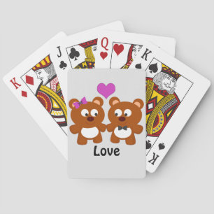 Teddy Bear Love Poker Cards
