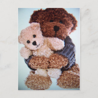 teddy bear love postcard