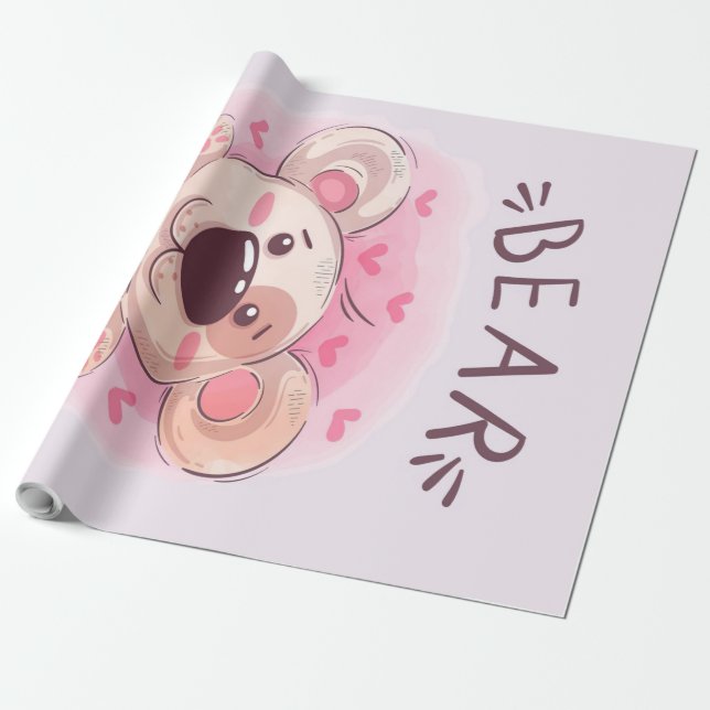 Teddy Bear Lovers | Gift For Kids Wrapping Paper (Unrolled)
