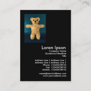 Teddy Bear Mini Photo Business Card