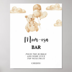 Teddy Bear \ Mom-osa bar Poster