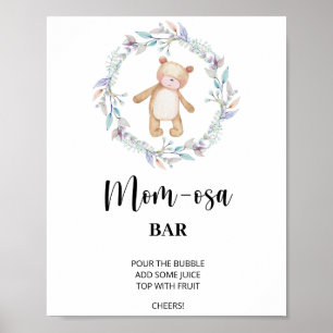 Teddy Bear \ Mom-osa bar Poster