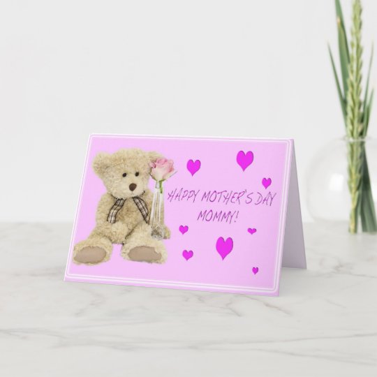 Teddy Bear Mommy Happy Mother's Day Greeting Card
