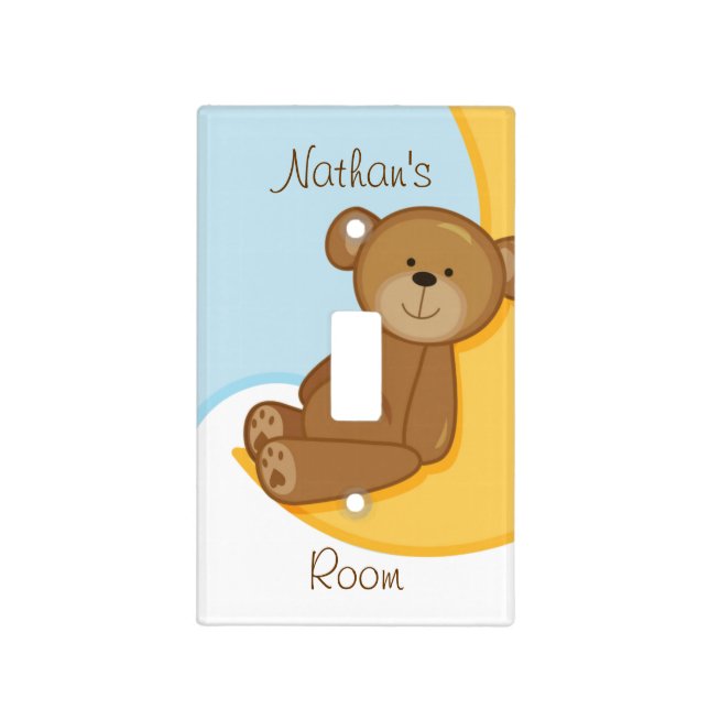 Teddy Bear Moon Light Switch Cover (Front)