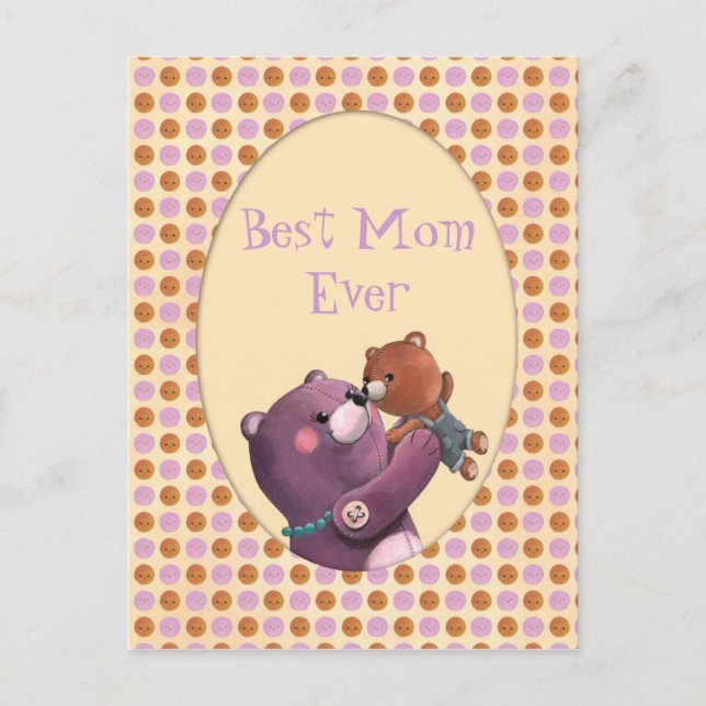 Teddy Bear Mother Postcard (Front)