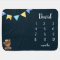 Teddy Bear Navy Blue Boy Monthly Milestone