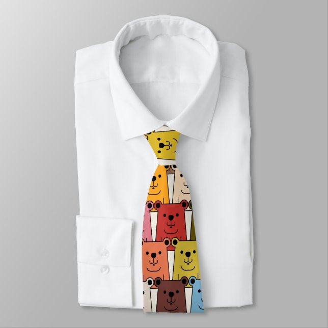 Teddy Bear Neck Tie (Tied)