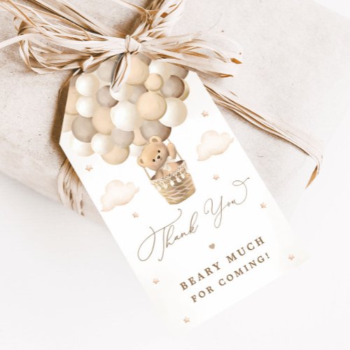 Teddy Bear Neutral Baby Shower Gift Tags