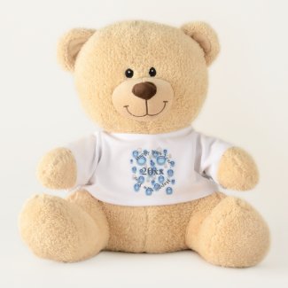 Teddy Bear - New Year Greeting and Bubbles