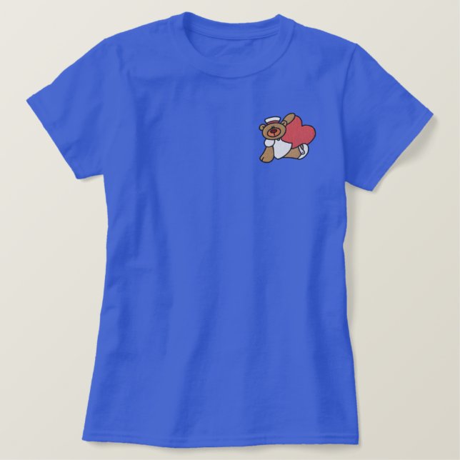 Teddy Bear Nurse Embroidered Shirt (Design Front)