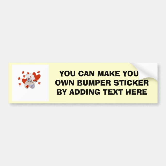 Teddy Bear Nurse Love Tshirts and Gifts Bumper Sticker (Front)