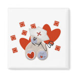 Teddy Bear Nurse Love Tshirts and Gifts Magnet