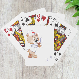 Teddy Bear Nurse Playing Cards