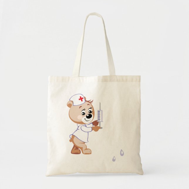 Teddy Bear Nurse Tote Bag (Front)