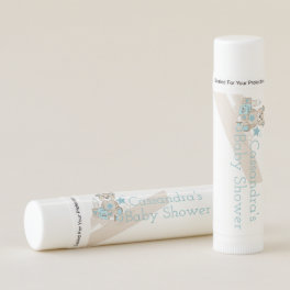Teddy Bear Nursery Baby Boy Shower Lip Balm Favors
