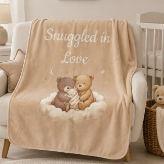 Teddy Bear Nursery Blanket | Snuggled in Love