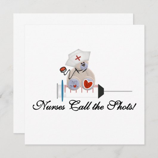 Teddy Bear Nurses Call the Shots T-shirts and Gift (Front/Back)