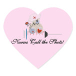Teddy Bear Nurses Call the Shots T-shirts and Gift Heart Sticker