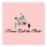 Teddy Bear Nurses Call the Shots T-shirts and Gift Poster