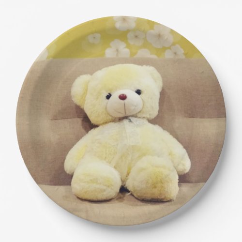 Teddy Bear on Sofa Disposable Paper Plates