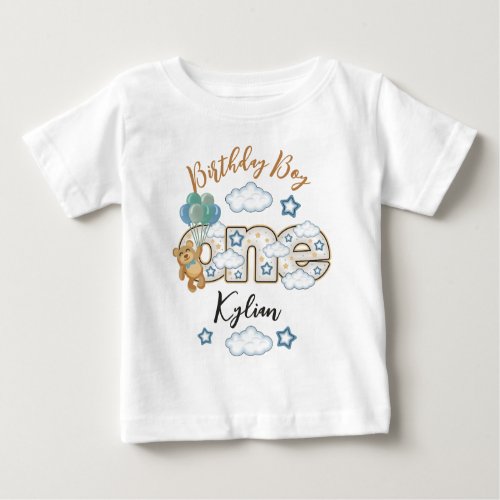 Teddy Bear One birthday toddler tshirts