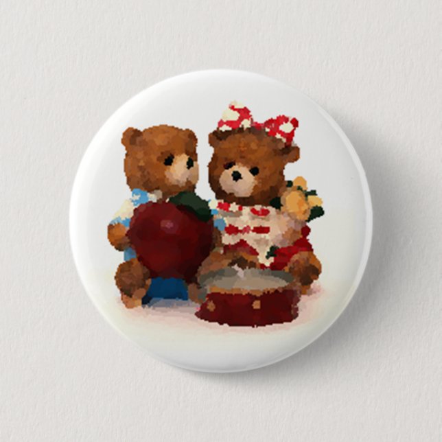 Teddy bear pair button (Front)