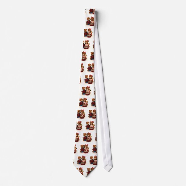 teddy bear pair tie (Front)