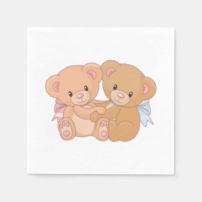 Teddy Bear Paper Napkins (Front)