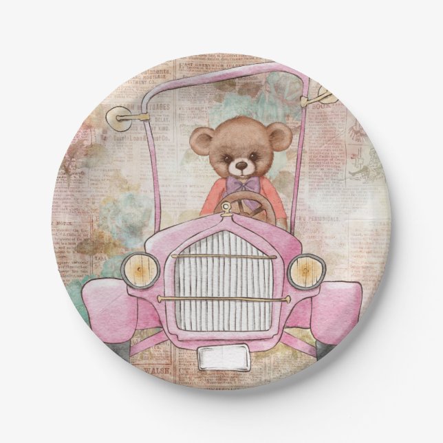 Teddy Bear Paper Plate (Front)