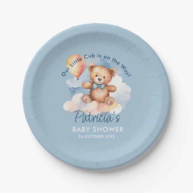 Teddy bear paper plates (Front)