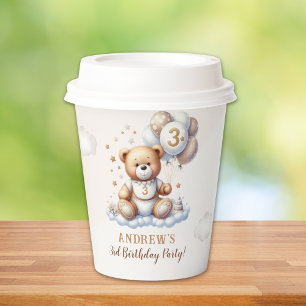 Teddy Bear Party – 3rd Birthday Tableware Paper Cups
