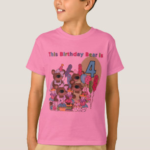 Teddy Bear Party 4th Birthday Tshirts and Gifts