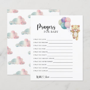 Teddy bear - Party game prayers for baby