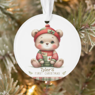 Teddy Bear Patchwork Keepsake Ornament