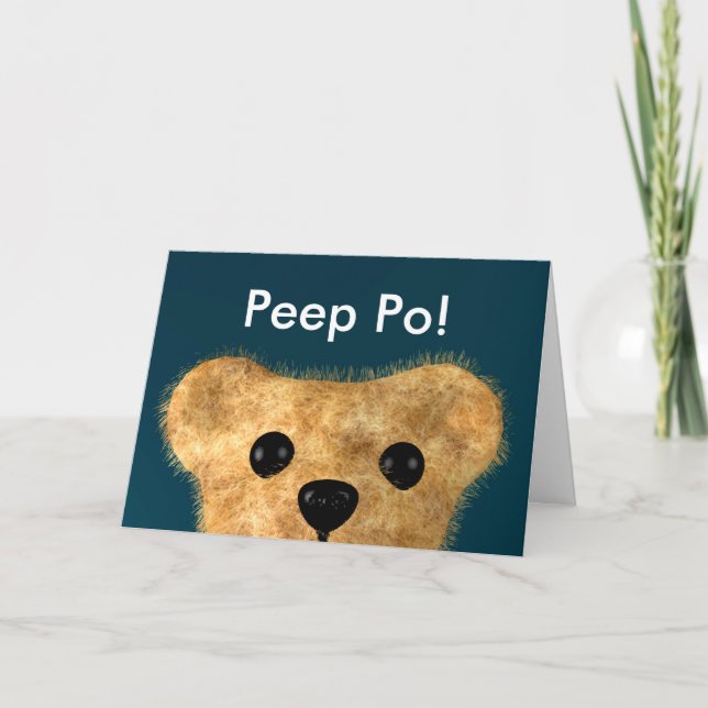 Teddy Bear (Peep po!) Card (Front)